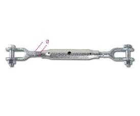 Tenditori a due forcelle canaula a tubo 8009TZ