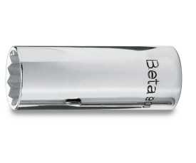 Chiavi a bussola con attacco quadro femmina 1/4" tipo lungo bocca poligonale cromate art. 900MB/L