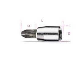 Chiavi a bussola a giravite per viti con impronta a croce Philips® cromate inserti bruniti art. 900PH