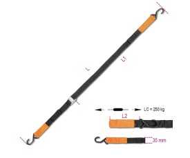 Sistema di legatura con 2 ganci LC 250Kg 8188FG2