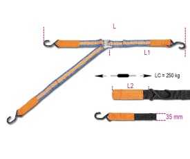 Sistema di legatura con 3 ganci LC 250Kg 8188FG3