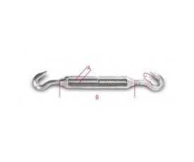 Tenditore a due ganci inox AISI 316 8207